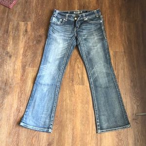 Barley worn jeans